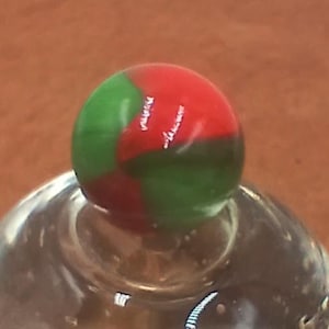 MARBLE KING Glass Marble "Water Melon" 5/8" Mint-