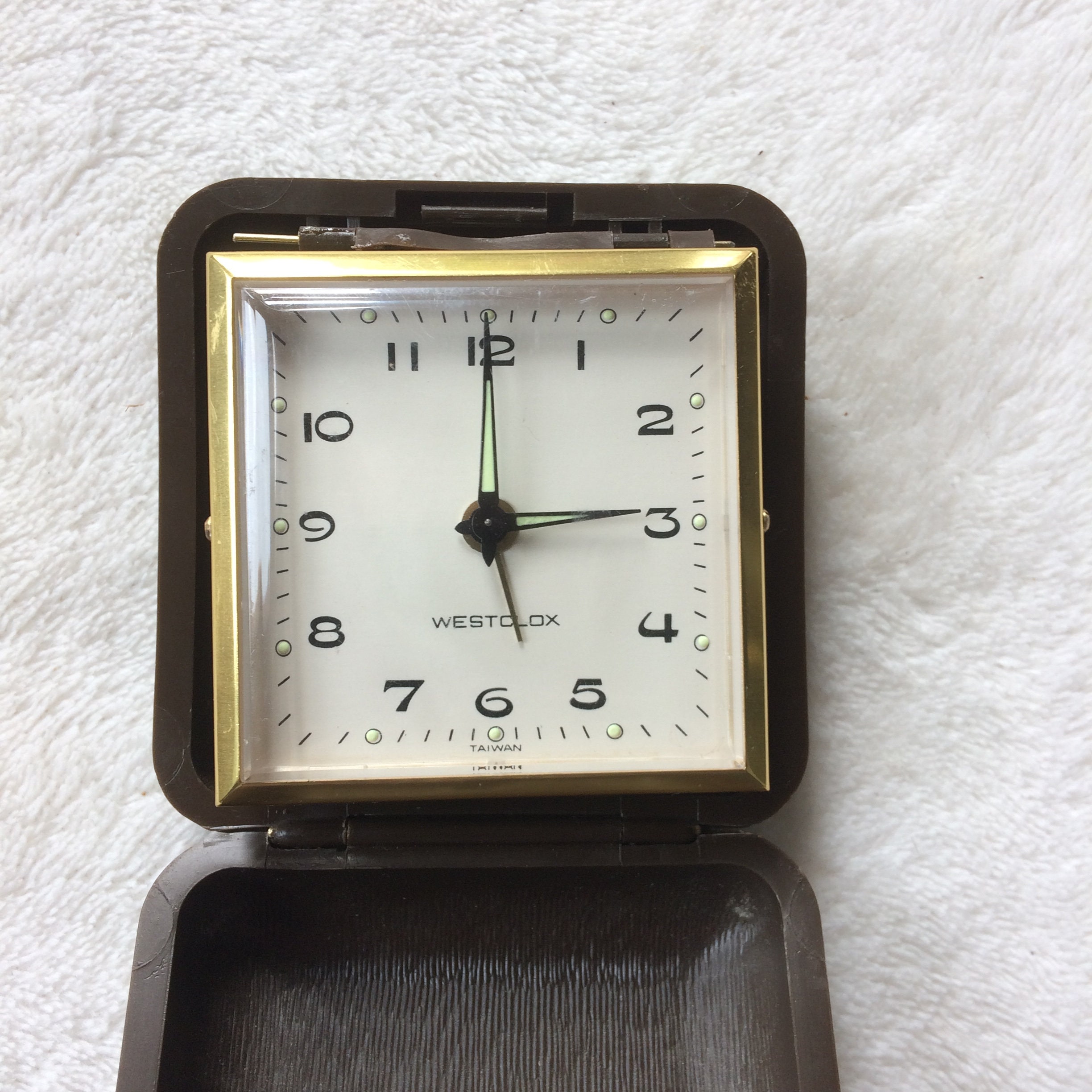 WESTCLOX Vintage Small Travel Alarm Clock Made in Taiwan Etsy