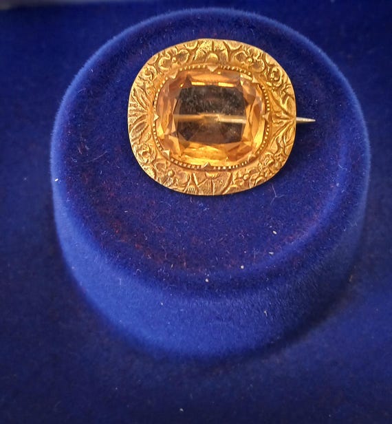 Antique 18ct Yellow Solid Gold LEAF Pattern Golde… - image 2