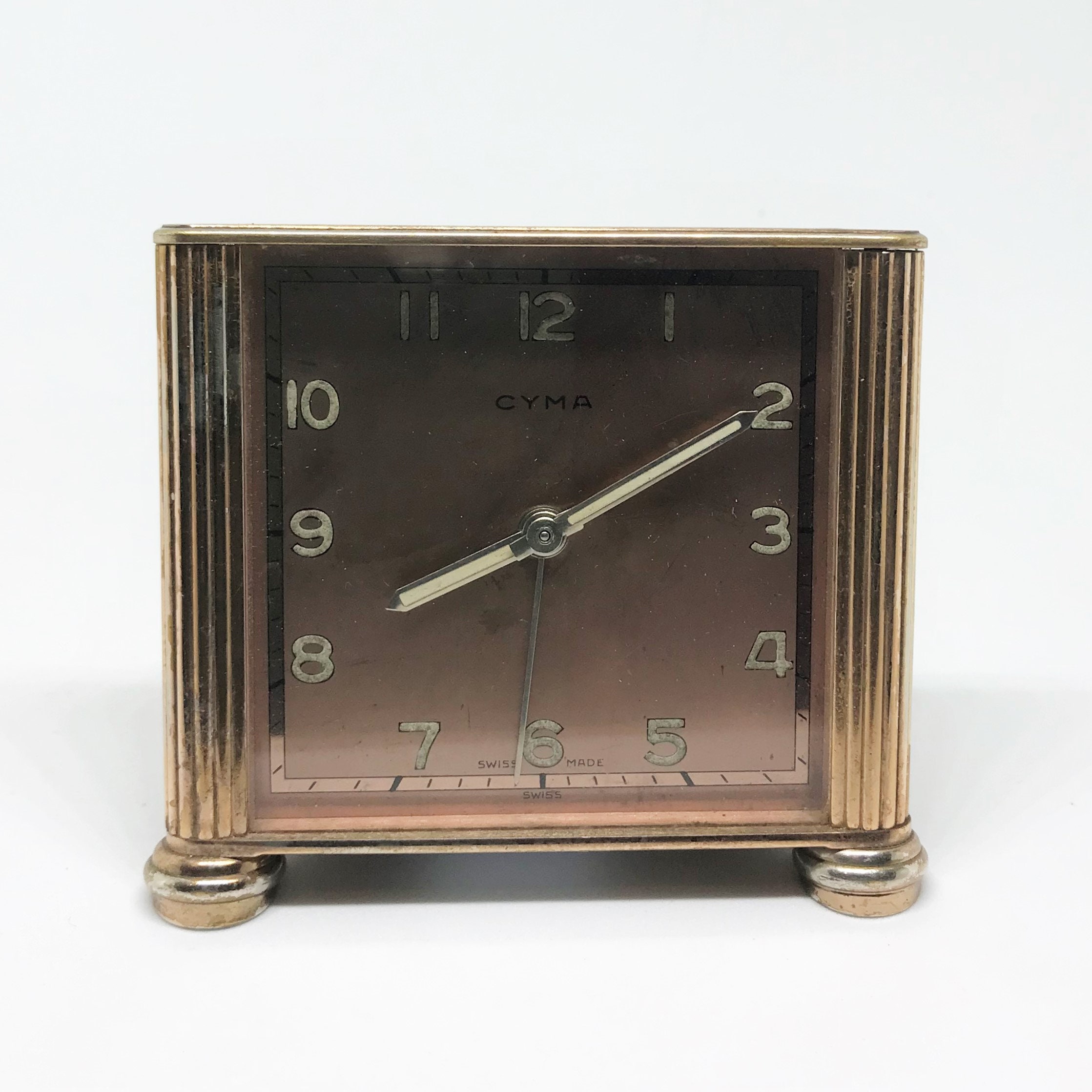 Vintage CYMA Clock Working SWISS Made 1970's Etsy Australia