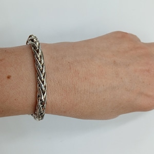 Vintage Sterling Silver Foxtail Heavy Link Bracelet