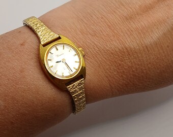 Montre Vintage Mécanique Pour Femme DREFFA GENEVE - 21 Rubis Swiss Made, Bracelet Acier - Style Rétro