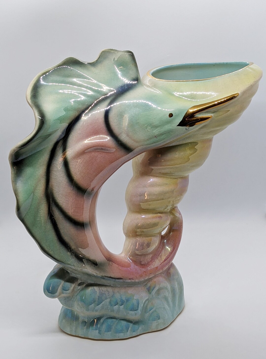 Vintage Australian KALMAR Lusterware MARLIN Rainbow Vase Etsy Australia