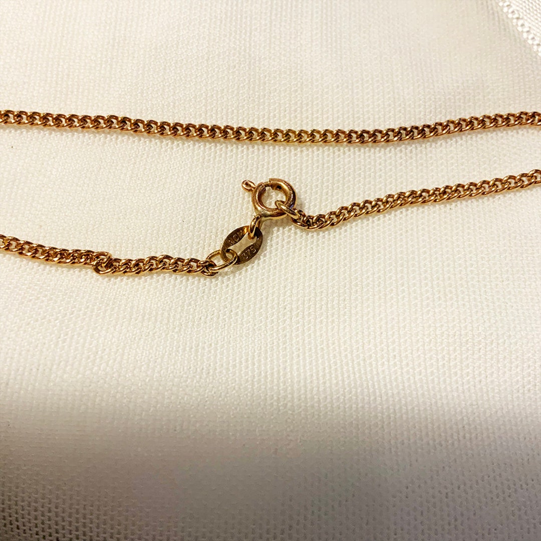 Vintage 9ct Solid Rose Gold Chain Necklace 53cm Long Etsy