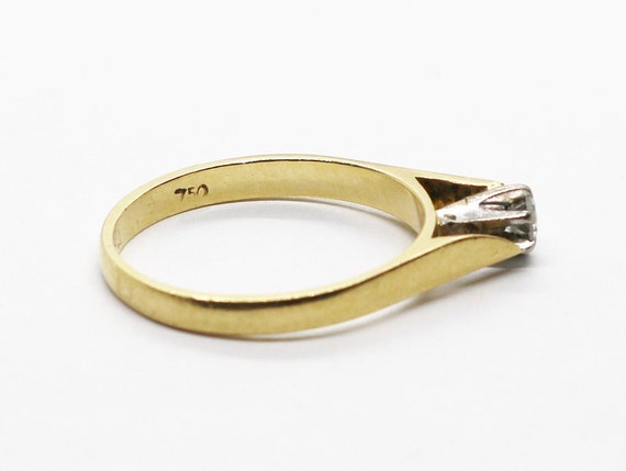 9ct Solid Gold Engagement Ring with Diamond - image 4