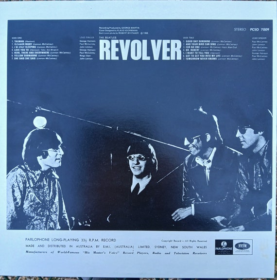 The Beatles – Revolver, Australia 1966 Parlophone – PCSO 7009 The Beatles – Revolver, Australia 1966 Parlophone – PCSO 7009