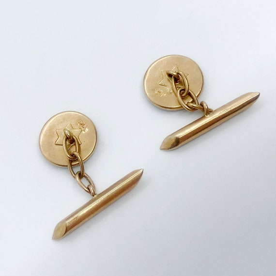 Antique English 9ct Gold Cufflinks - image 4