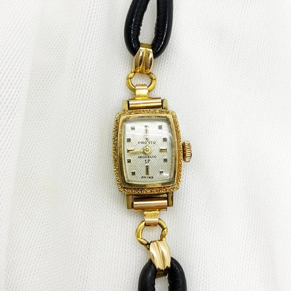 Vintage Ladies PRONTO Wind-Up Watch SWISS MADE 17-Jewel Incabloc Working