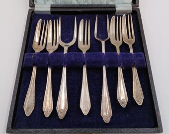 ヴィンテージ EPNS フォークセット x 6 - 7インチ - Etsy 日本