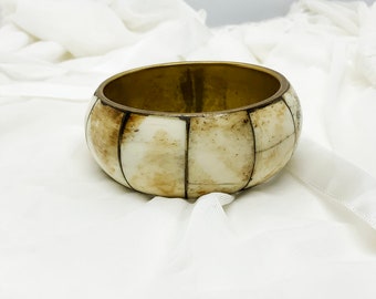 ヴィンテージ ボーン＆ブラス ヒッピー バングル 内径 67 mm - Etsy 日本
