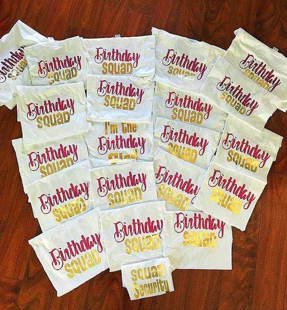 Birthday Squad Shirts Personalized Birthday Shirts Squad | Etsy