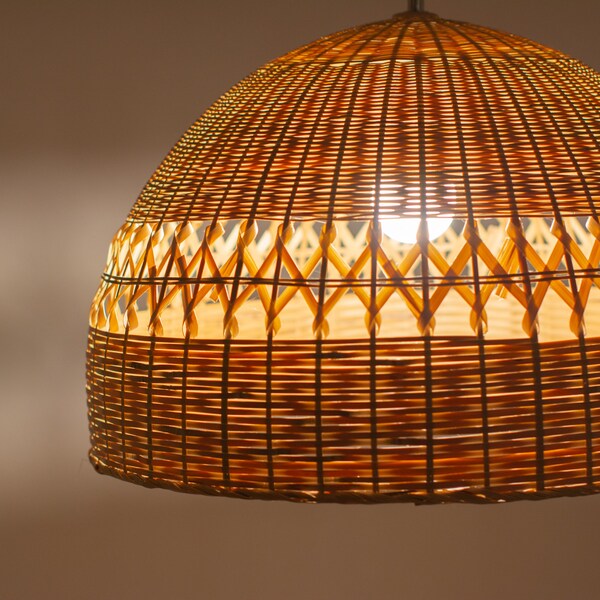 Bamboo lamp Rustic ceiling light shade Bamboo pendant light Bamboo lampshade ceiling lampshades Bamboo Light Pendant lamp Farmhouse lighting
