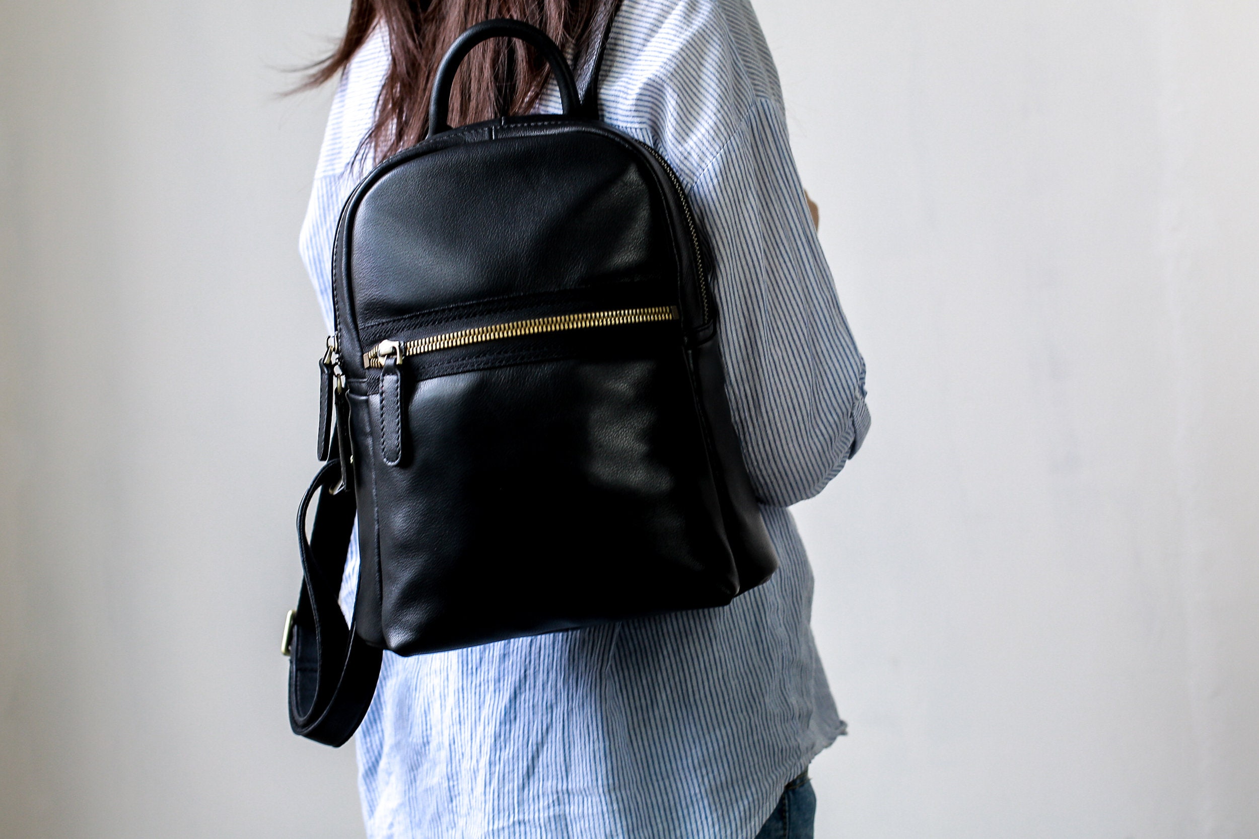 Kate Spade Mini Nicole Larchmont Avenue Black Pebbled Leather Backpack Kate Spade Studded Leather Mini Nicole Backpack, Black main image 2