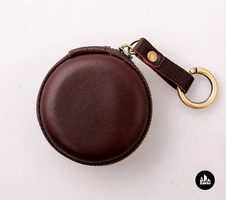 Leather earbud holder Leather coin purse Earphone organizer Etsy