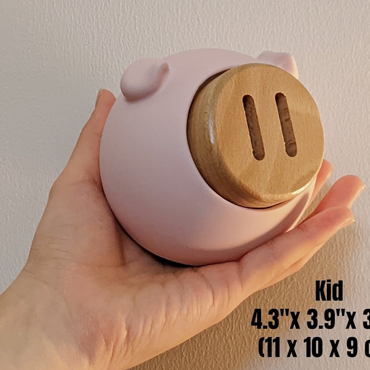 Concrete piggy bank Wooden piggy bank Home decor- small