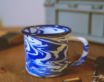 Marble coffee mug Campfire mug Marble enamel mug Hiking mug Marble mug Enamel camp mug Enamel cup Enamel Camping mug Travel mug Outdoor mug