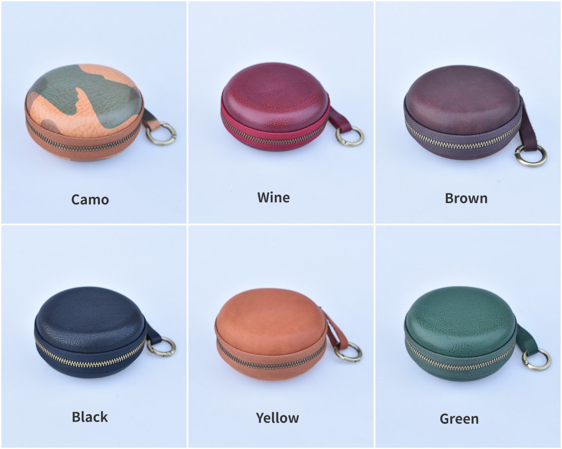 Leather Earbud Holder Leather Coin Purse Earphone Organizer Etsy
