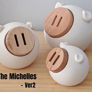 ToiM Cute Hedgehog Money Box Money Jar Money Box Piggy Bank Coin Bank Stump Creative Birthday Gift Desktop Decoration Crafts