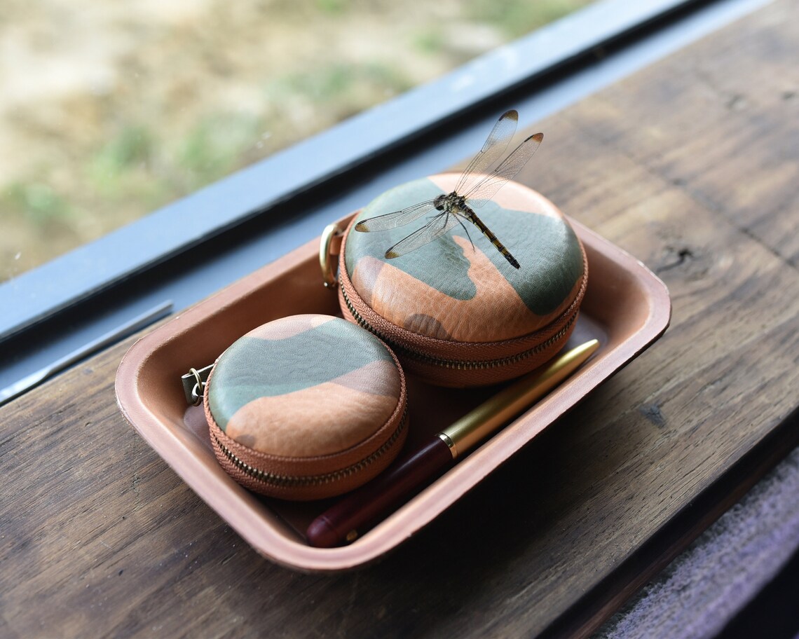 Leather Earbud Holder Leather Coin Purse Earphone Organizer Etsy