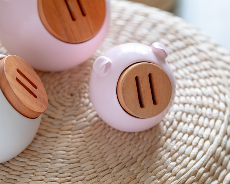 Piggy Bank Wooden Nose Large Coin Bank for KidsAdult Money Box Large Money Bank for BoysChange box for GirlsHome decor Baby Shower Gift zdjęcie 7