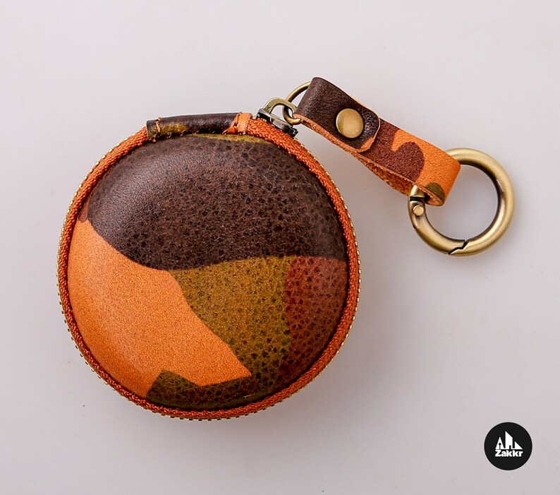 Leather earbud holder Leather coin purse Earphone organizer Etsy