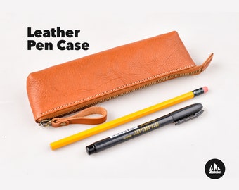 Leather pen case Colleague gift Leather pencil case leather pencil pouch Roommate gift Pen holder Coworker gift Pencil box Leather pen pouch
