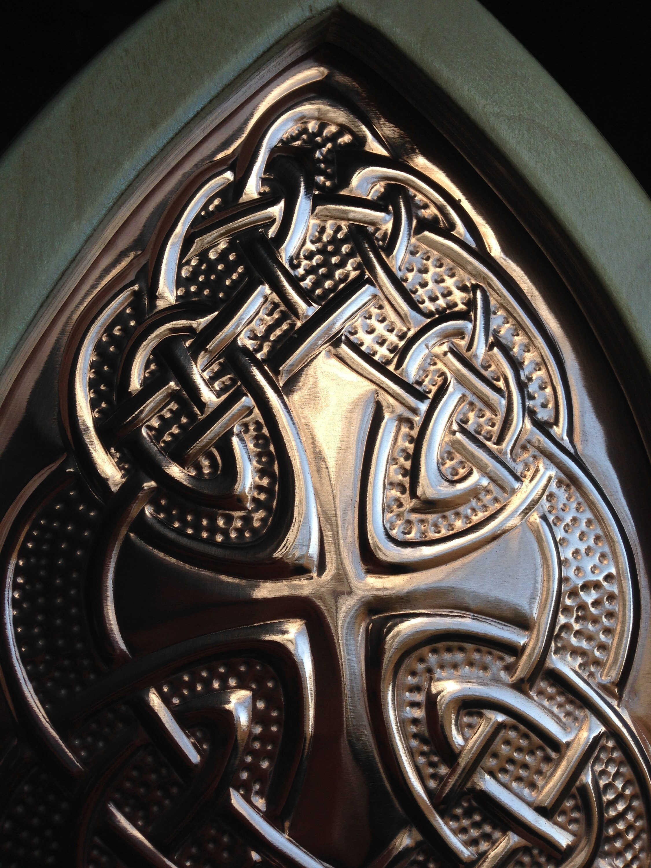 Copper candle sconce with pale hardwood surround and hand Etsy