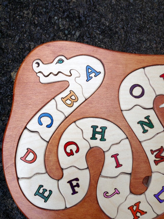 animal alphabet puzzle wood