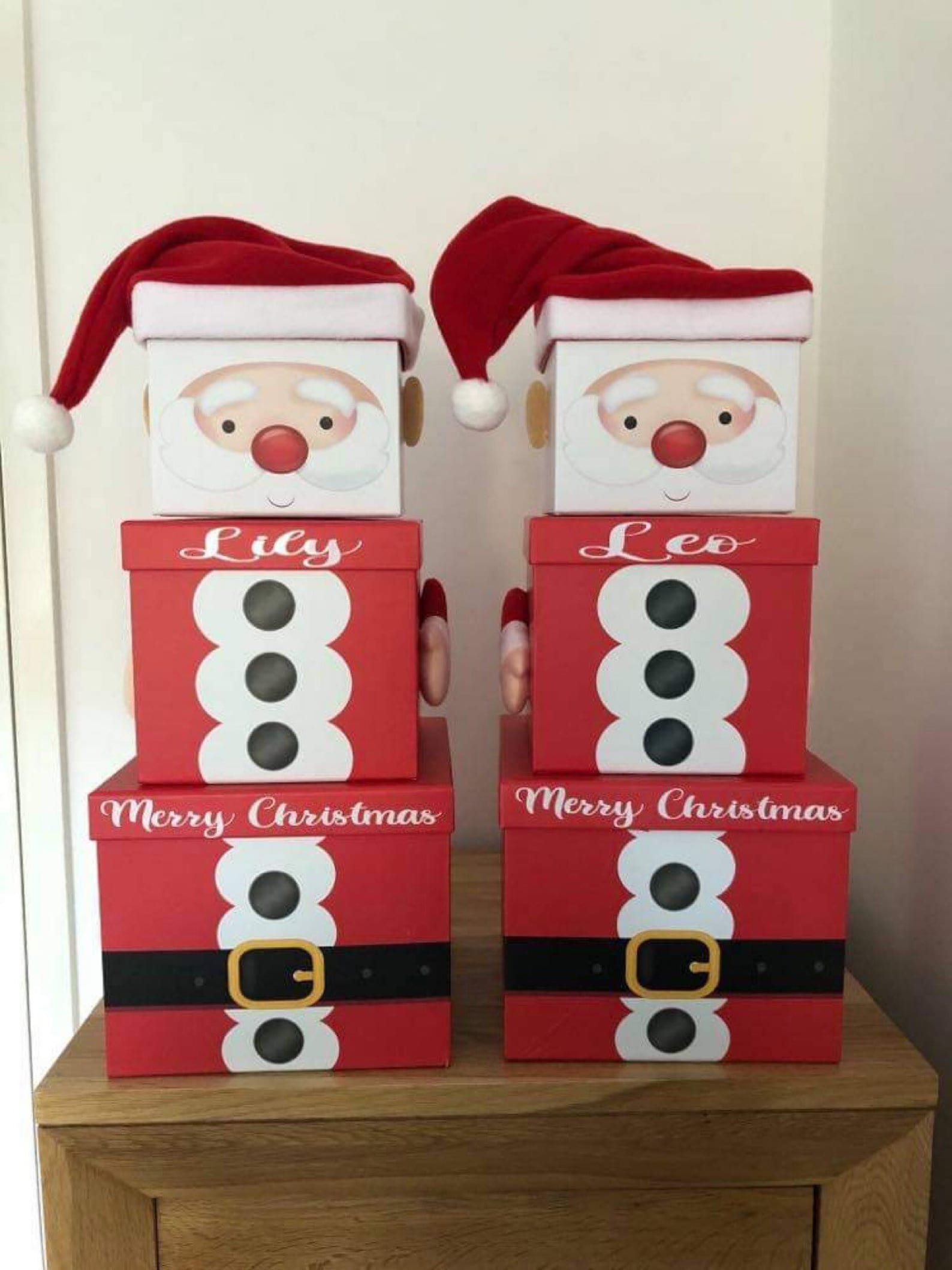 Cajas de Papá Noel personalizadas nido apilables cajas de Etsy