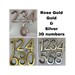 3D House Door numbers, Mirror silver rose gold gold stick on numbers, foam backed numbers , craft chrome numbers , craft blank accessories