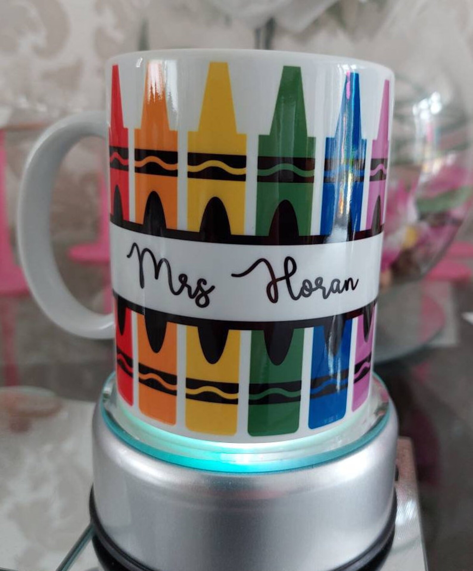 Teachers crayon cups with names Etsy