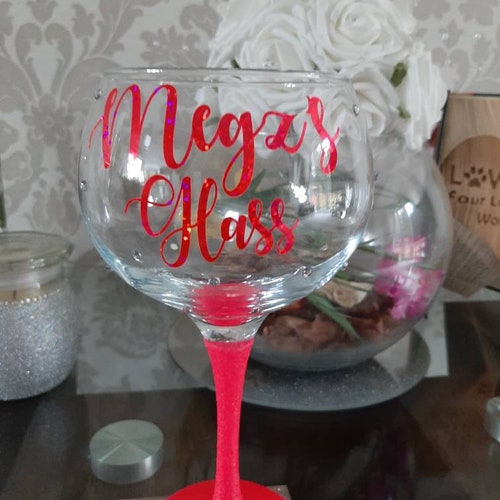Personalised Gin Glass Etsy UK
