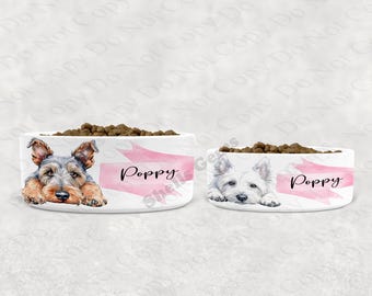 Personalised Terrier Dog Bowl Small / Large