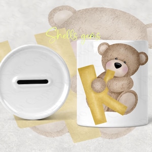 Personalised Teddy Ceramic Money Bank