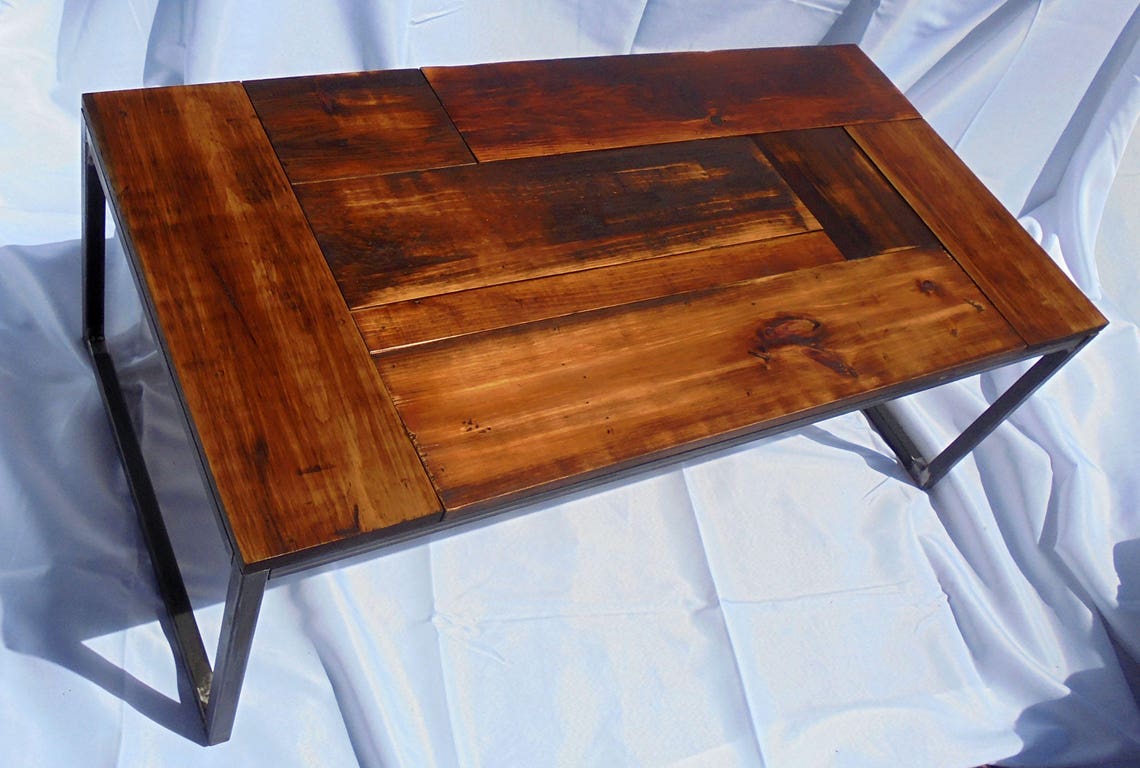 Welded table reclaimed wood coffee table rustic coffee table Etsy