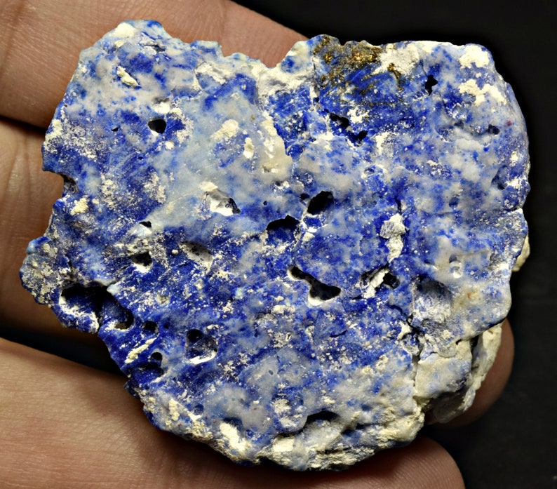 Cristal De Hackmanita Azul Fosforescente Fluorescente De 212 Quiates Con Lazurita Y Pirita De Badakhshan Afganistán imagen 8