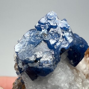 222 Carat Terminated Top Blue Spinel Crystals with Clinohumite on Matrix | Rare Mineral Specimen from Pakistan