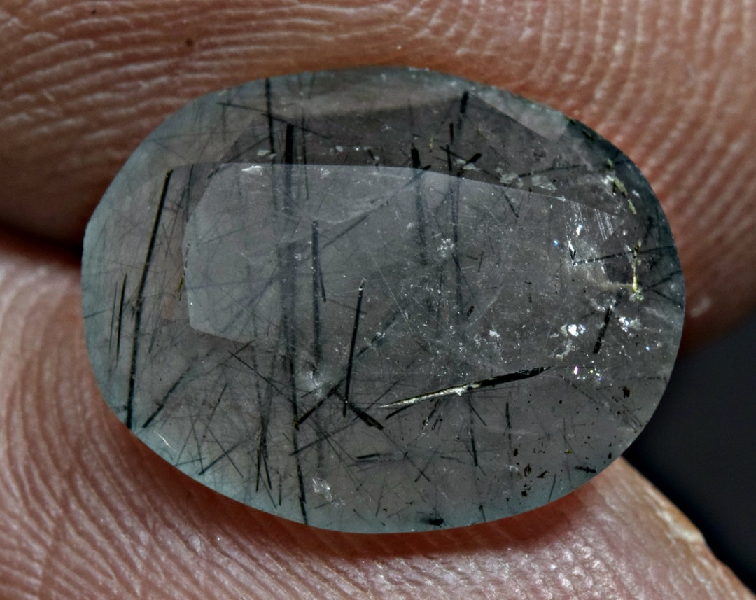 6 Carat Faceted Blue Rutile Quartz Cut Gemstone From Pakistan - Etsy