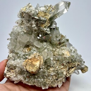 557 Gram Anatase Crystals with Chlorine Quartz on Matrix from Pakistan – Rare Collector Mineral Specimen