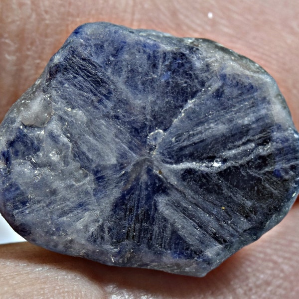 18 Carat Natural Terminated Fluorescent Trapiche  SAPPHIRE Crystal From Badakhshan Afghanistan