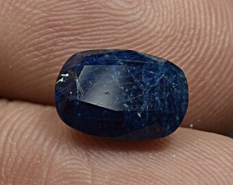 2.4 Carat Faceted Fluorescent Sodalite Cut Gemstone From Badakhshan Afghanistan