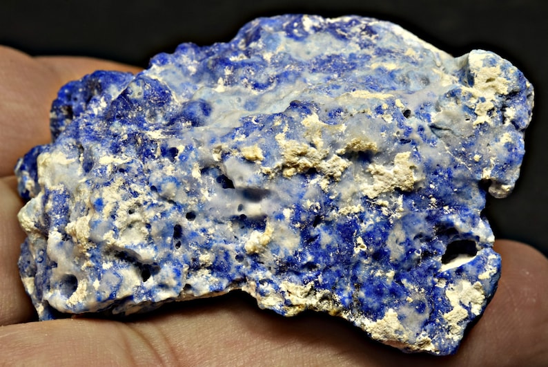 Cristal De Hackmanita Azul Fosforescente Fluorescente De 212 Quiates Con Lazurita Y Pirita De Badakhshan Afganistán imagen 7