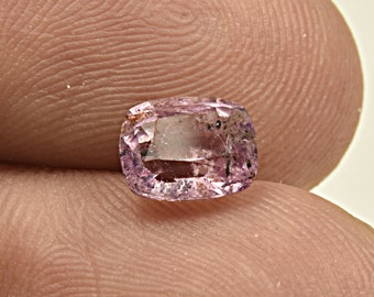 1.6 Carat Faceted Fluorescent Pink Sapphire Cut gemstone From Badakhshan Afghanistan