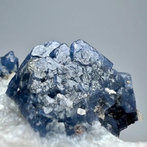 649 Carat Blue Spinel Crystal with Clinohumite & Mica from Pakistan – Terminated Fluorescent Mineral Specimen