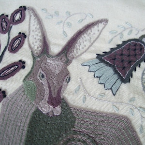 Jackrabbit embroidery pattern jacobean style jackrabbit pdf  etsy uk