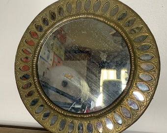 Vintage North African round mirror
