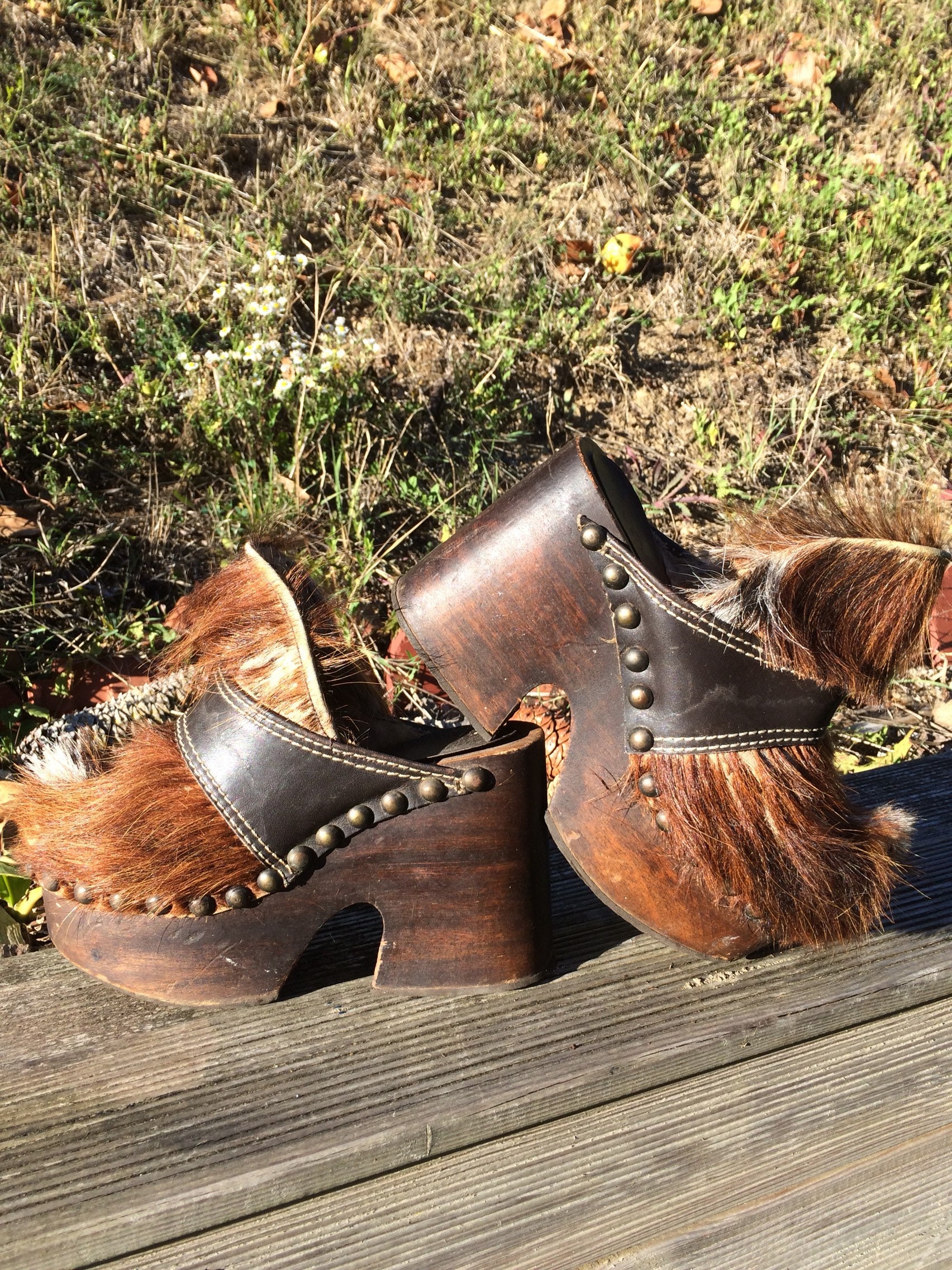 Clogs Size 38 Cow Hair Leather and Wood Vintage - Etsy Singapore Clogs Size 38 Cow Hair Leather and Wood Vintage - Etsy Singapore