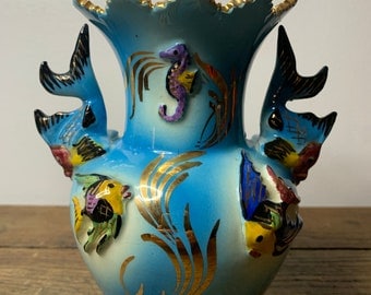 Monaco vintage fish vase