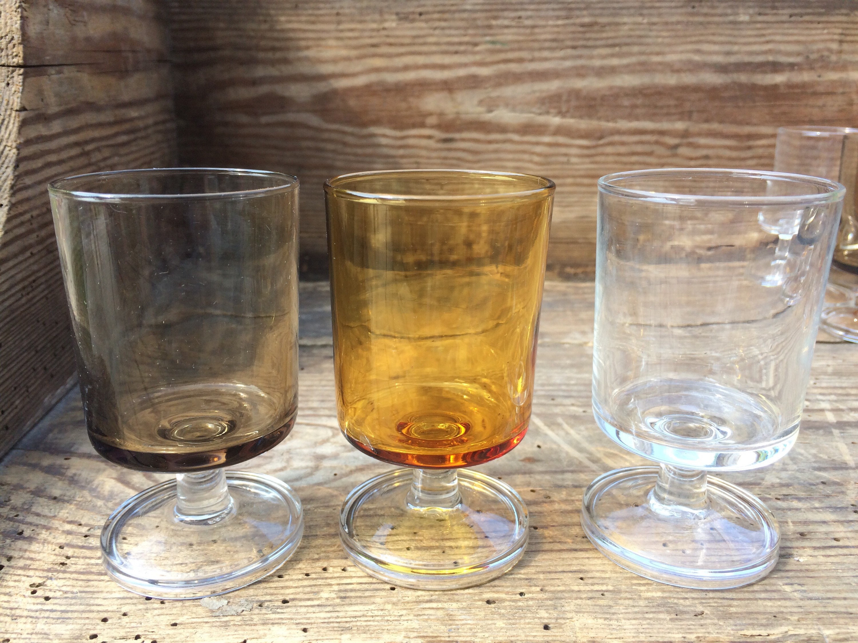 Verres Vintage Colorés , Lot de 10 Verres, Colorful Glasses, Set Of Glasses