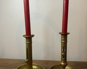 Old brass candle holder